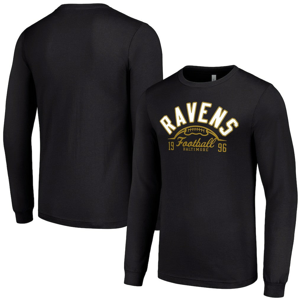 Baltimore Ravens Starter Half Ball Team Long Sleeve T-Shirt - Black cheap
