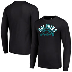 Miami Dolphins Starter Half Ball Team Long Sleeve T-Shirt - Black cheap