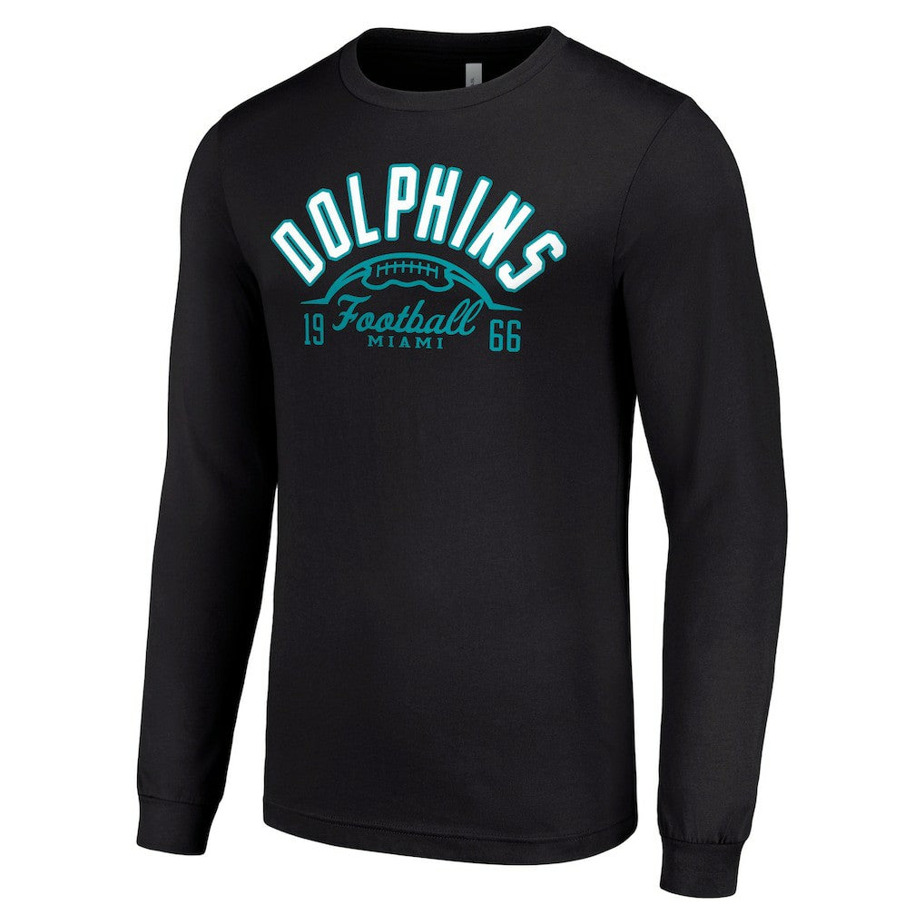 Miami Dolphins Starter Half Ball Team Long Sleeve T-Shirt - Black cheap