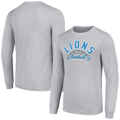 Detroit Lions Starter Half Ball Team Long Sleeve T-Shirt - Heather Gray sale