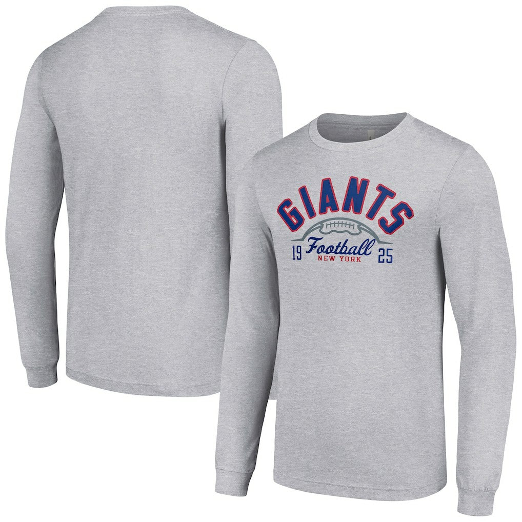New York Giants Starter Half Ball Team Long Sleeve T-Shirt - Heather Gray online