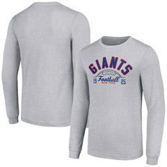 New York Giants Starter Half Ball Team Long Sleeve T-Shirt - Heather Gray online