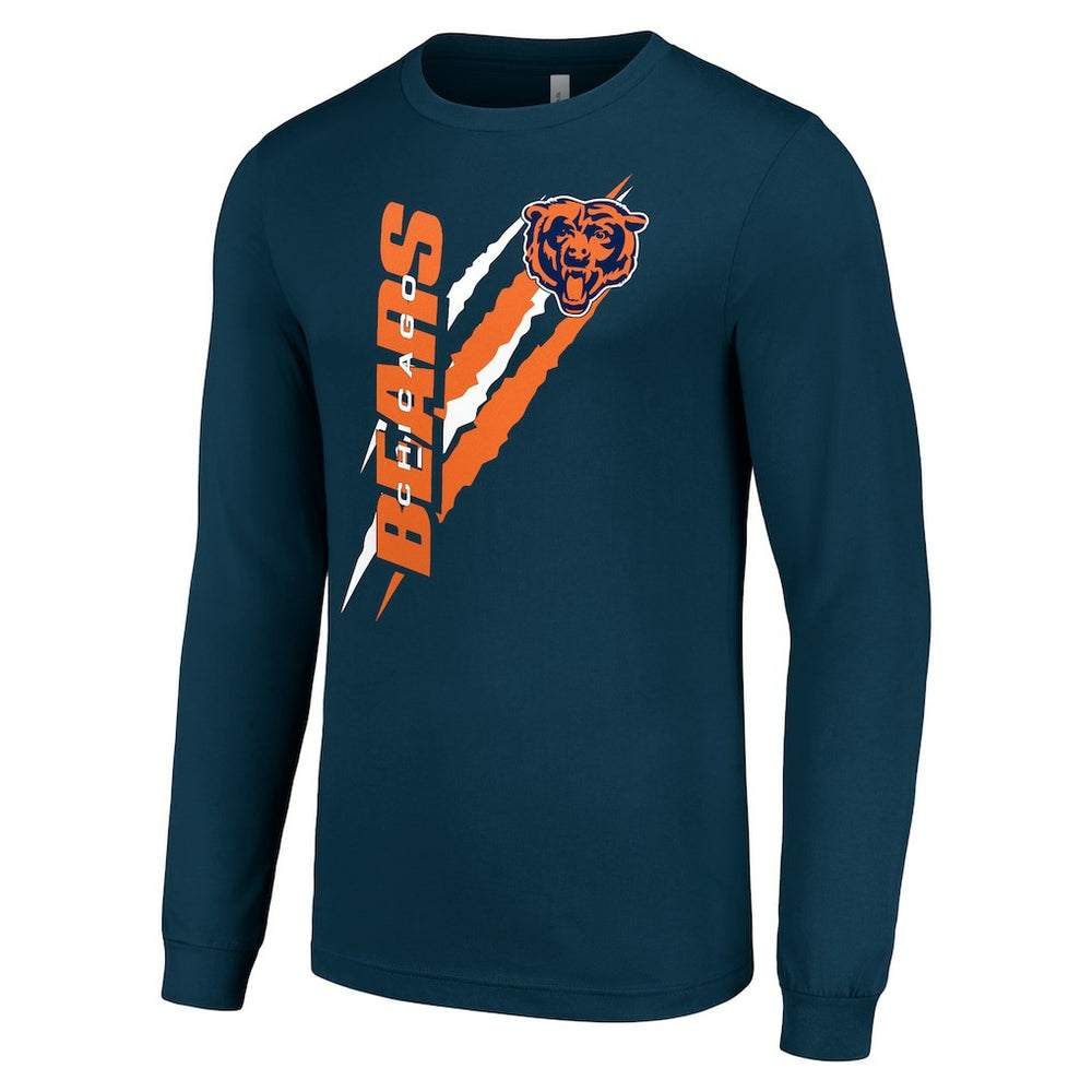 Chicago Bears Starter Color Scratch Long Sleeve T-Shirt - Navy sale
