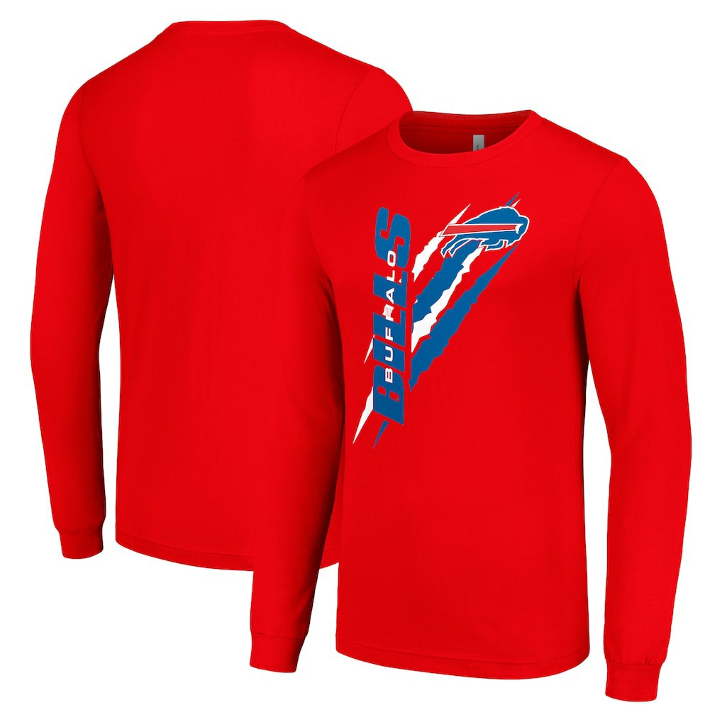 Buffalo Bills Starter Color Scratch Long Sleeve T-Shirt - Red sale