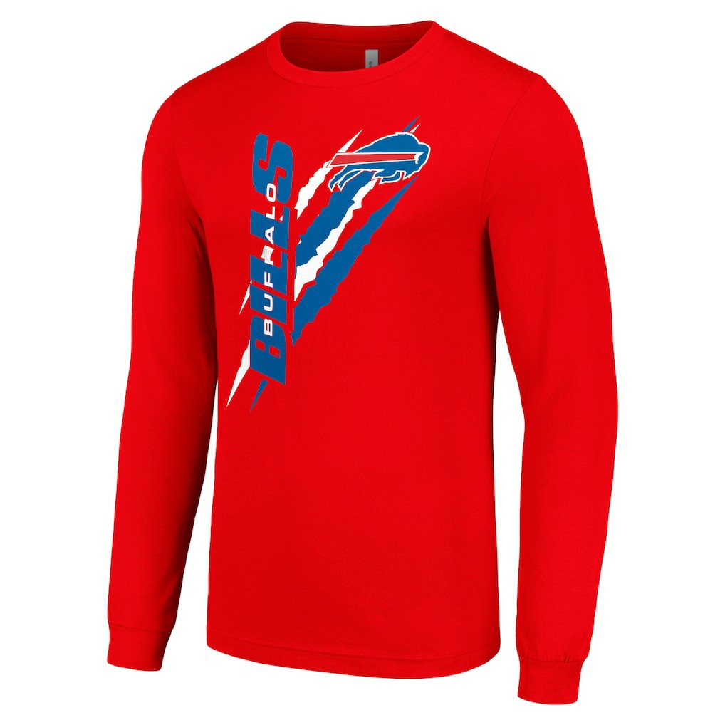 Buffalo Bills Starter Color Scratch Long Sleeve T-Shirt - Red sale