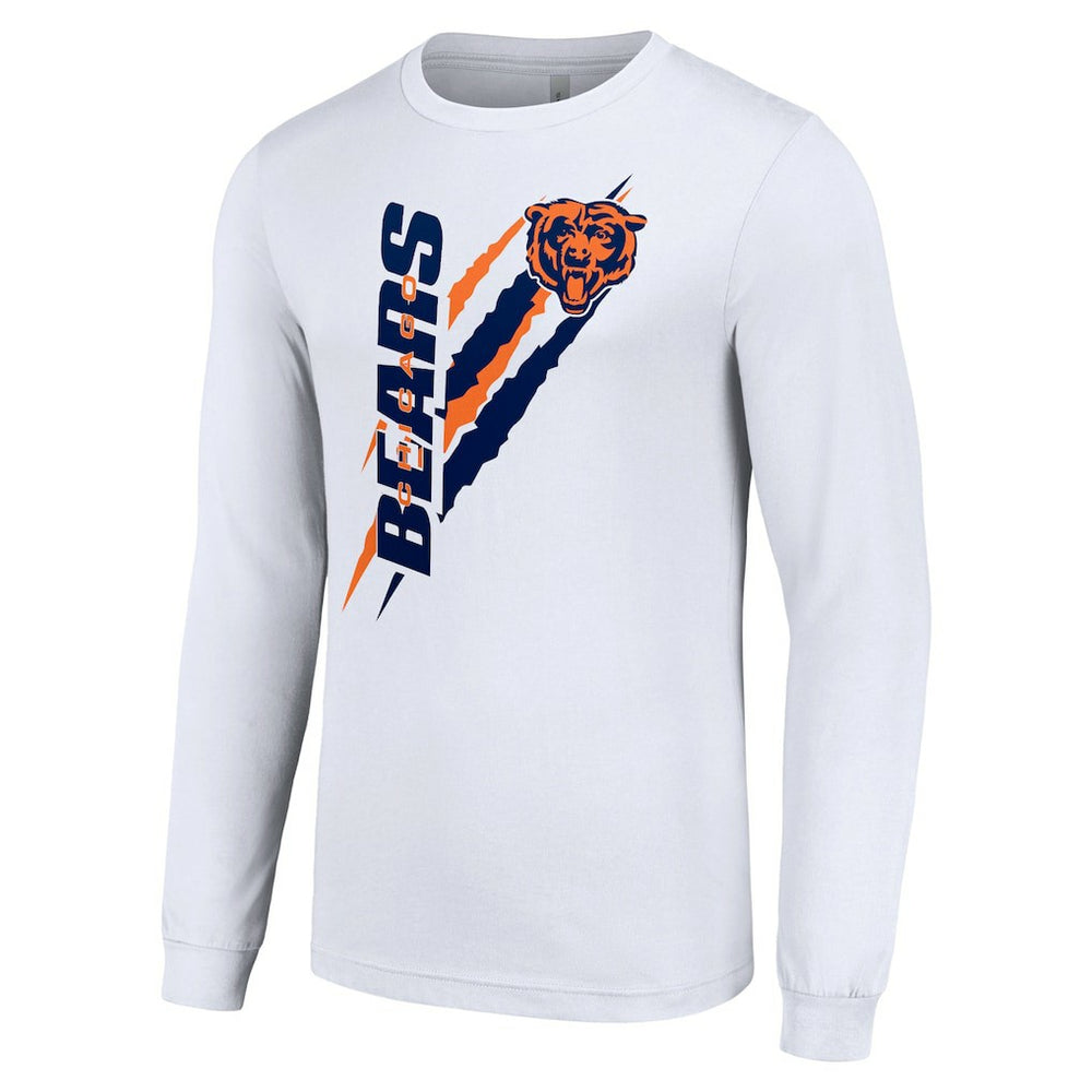 Chicago Bears Starter Color Scratch Long Sleeve T-Shirt - White sale