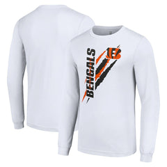 Cincinnati Bengals Starter Color Scratch Long Sleeve T-Shirt - White discount