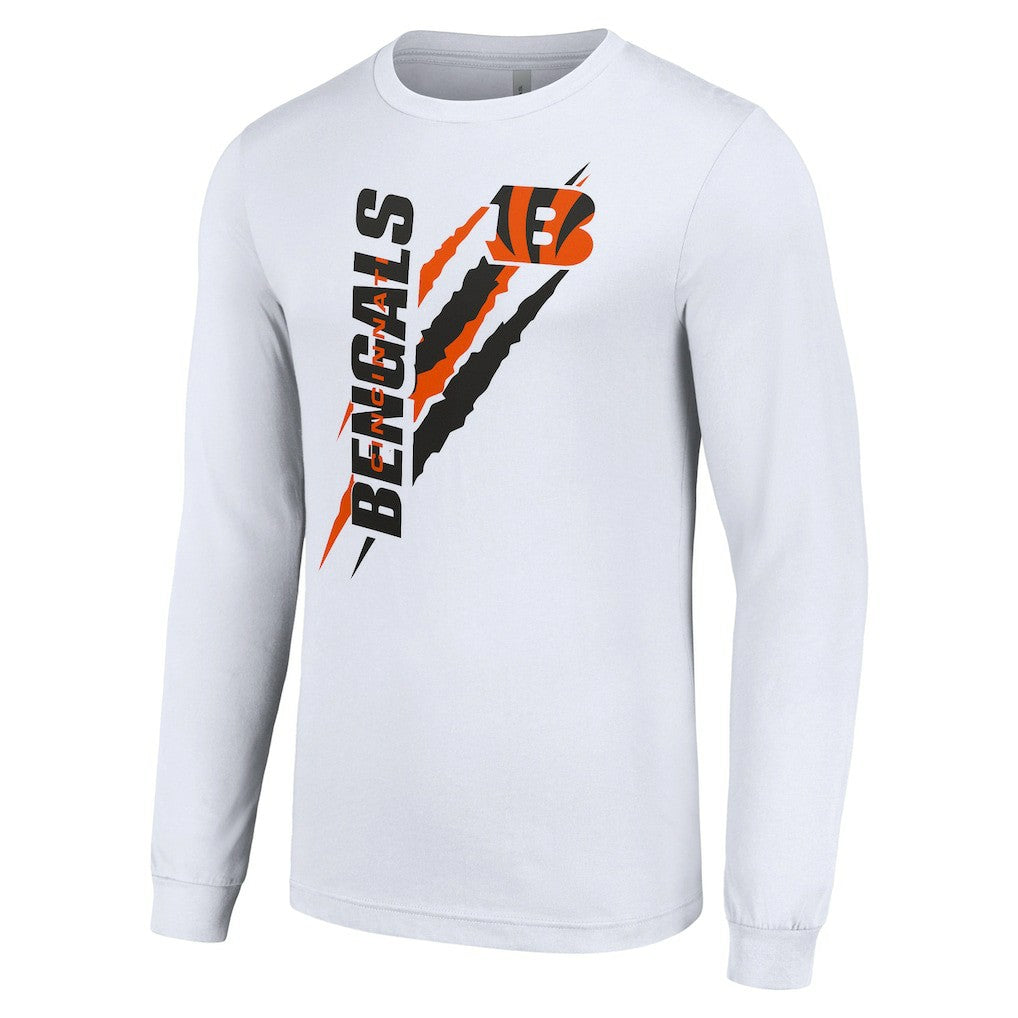 Cincinnati Bengals Starter Color Scratch Long Sleeve T-Shirt - White discount