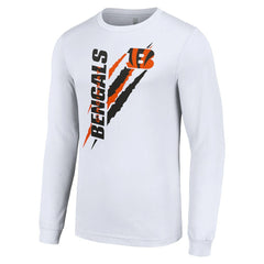 Cincinnati Bengals Starter Color Scratch Long Sleeve T-Shirt - White discount