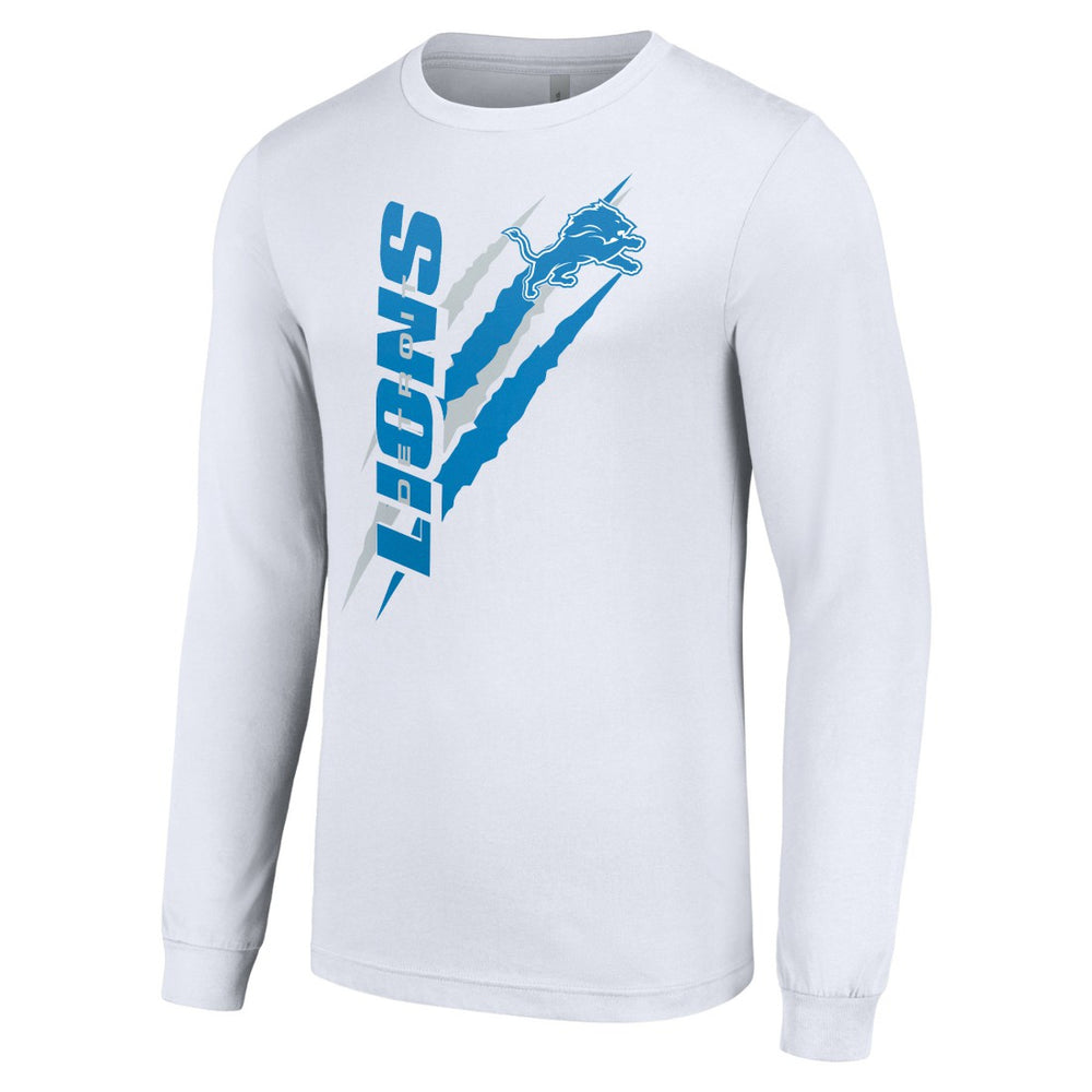 Detroit Lions Starter Color Scratch Long Sleeve T-Shirt - White cheap