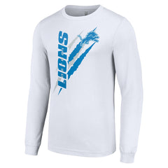 Detroit Lions Starter Color Scratch Long Sleeve T-Shirt - White cheap