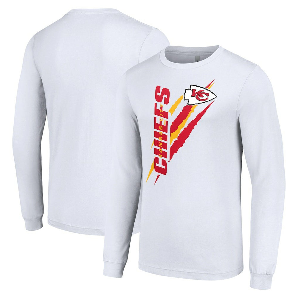 Kansas City Chiefs Starter Color Scratch Long Sleeve T-Shirt - White cheap