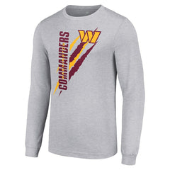 Washington Commanders Starter Color Scratch Long Sleeve T-Shirt - Heather Gray sale
