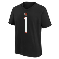 Ja'Marr Chase Cincinnati Bengals Preschool Player Name & Number T-Shirt - Black on sale