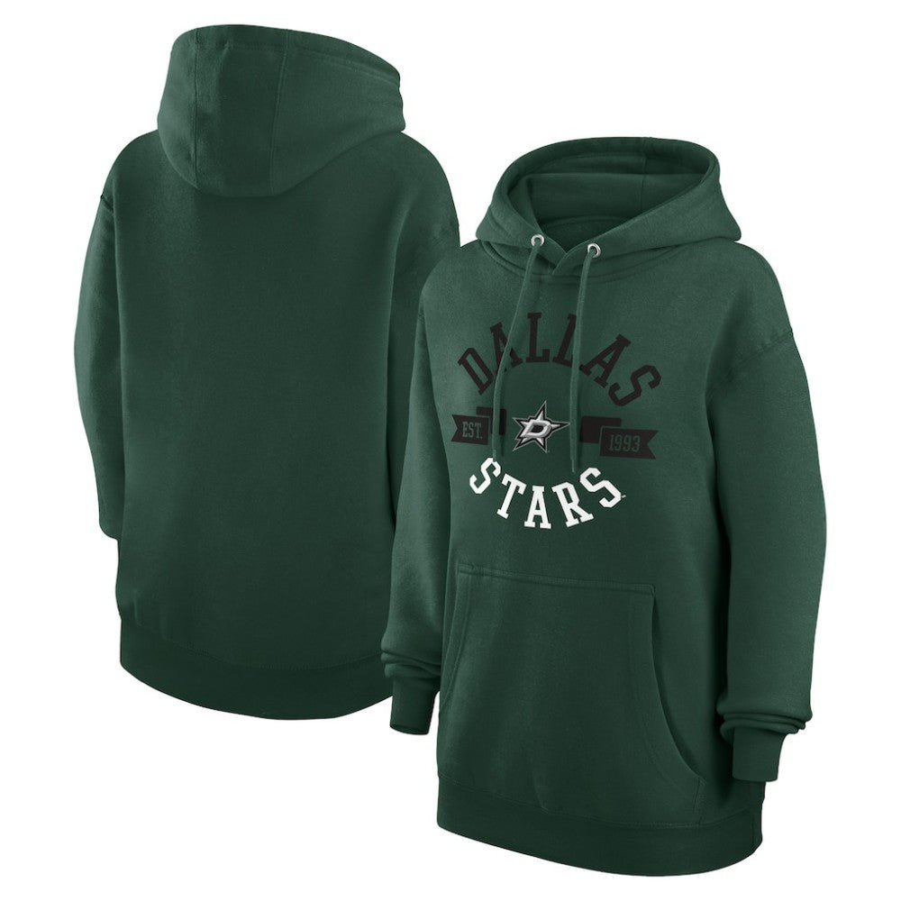 Dallas Stars G-III 4Her by Carl Banks Women's City Graphic Fleece Pullover Hoodie - Green Hoodies