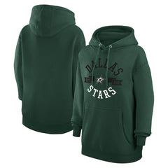 Dallas Stars G-III 4Her by Carl Banks Women's City Graphic Fleece Pullover Hoodie - Green Hoodies