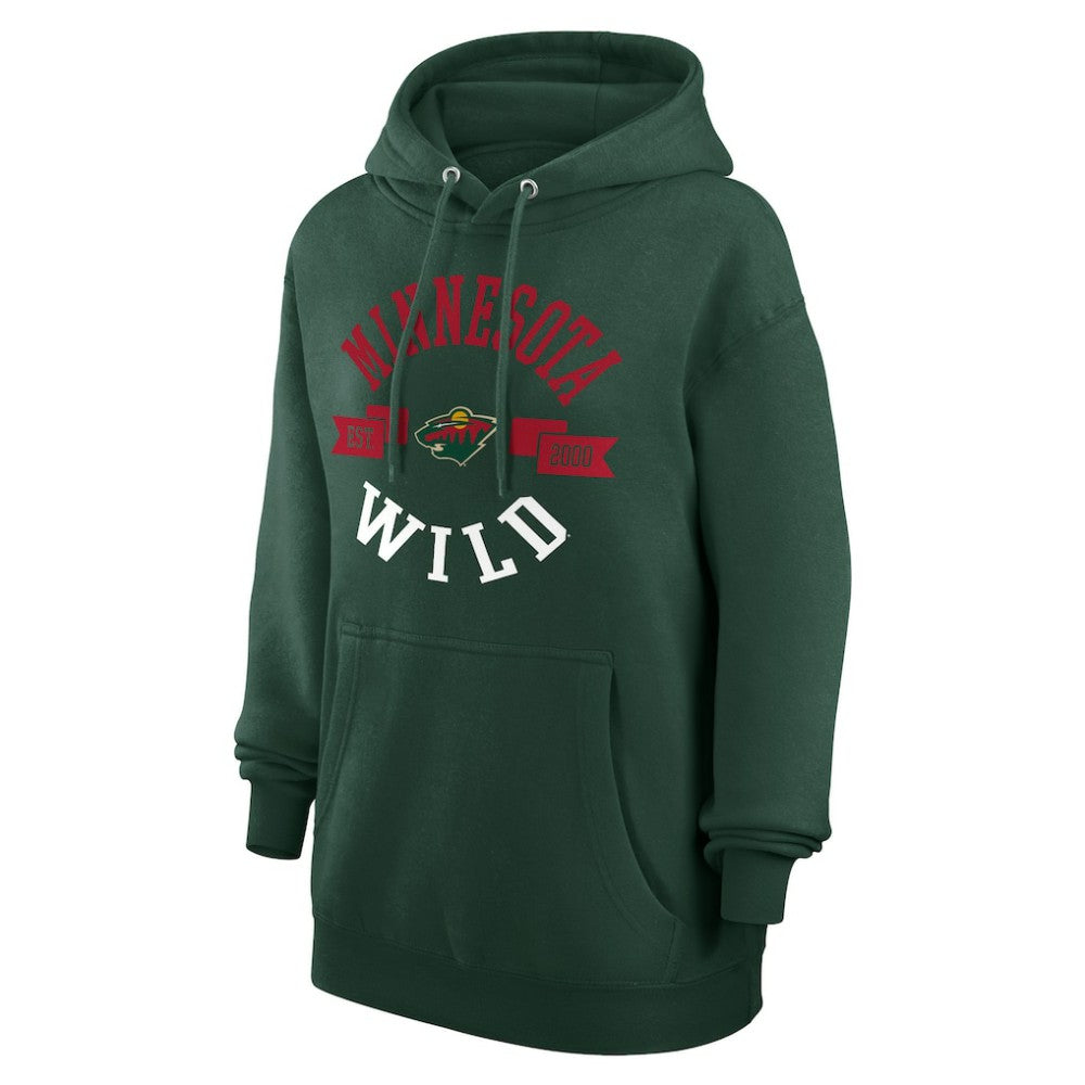 Minnesota Wild G-III 4Her by Carl Banks Women's City Graphic Fleece Pullover Hoodie - Green Hoodies