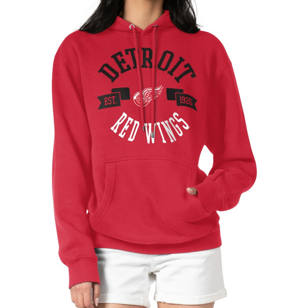 Detroit Red Wings G-III 4Her by Carl Banks Women's City Graphic Fleece Pullover Hoodie - Red Hoodies