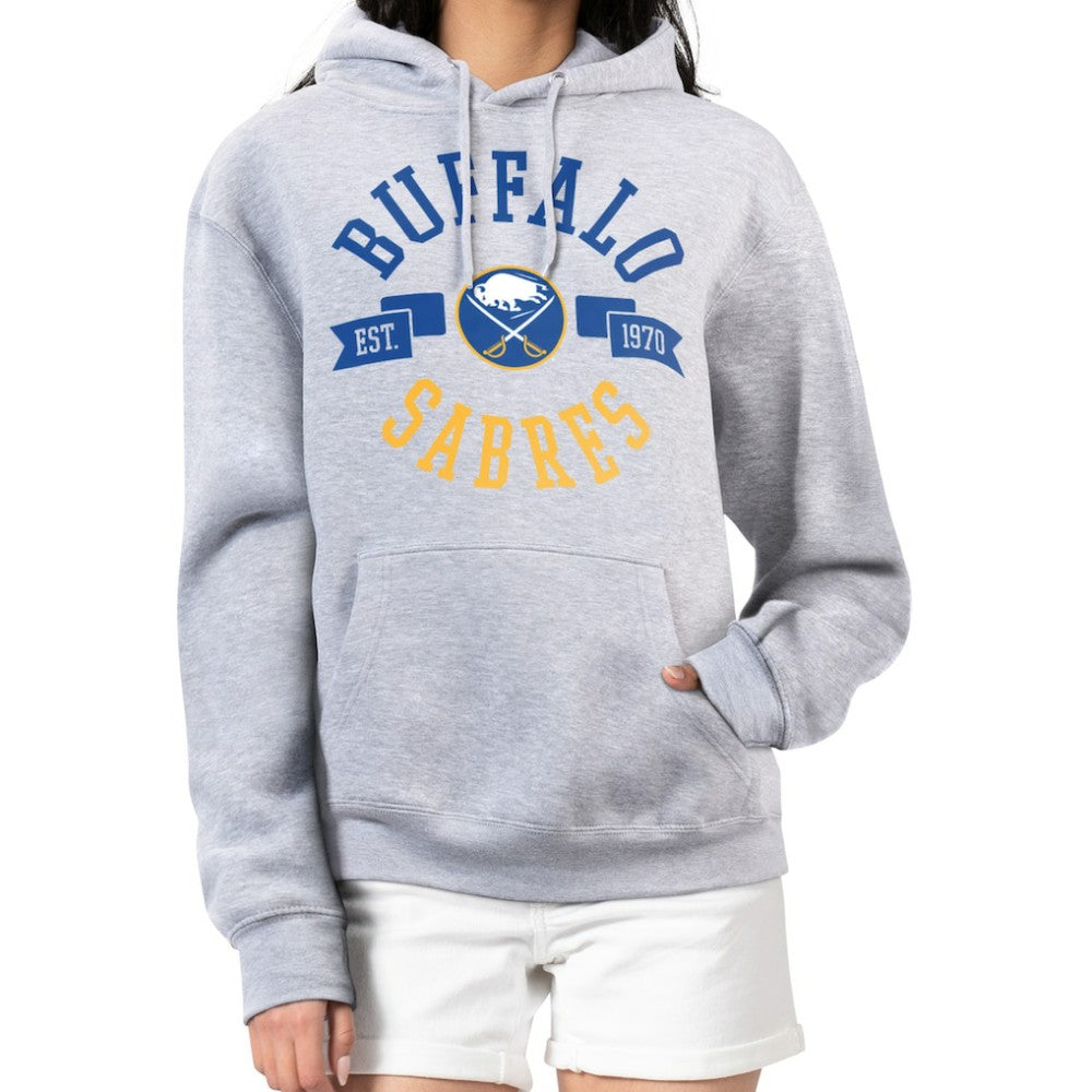 Buffalo Sabres G-III 4Her by Carl Banks Women's City Graphic Fleece Pullover Hoodie - Heather Gray Hoodies