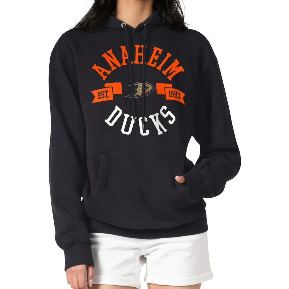 Anaheim Ducks G-III 4Her by Carl Banks Women's City Graphic Fleece Pullover Hoodie - Black Hoodies