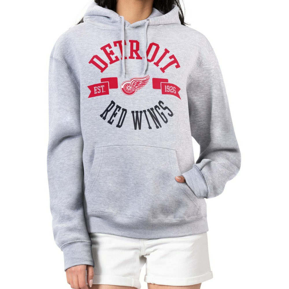 Detroit Red Wings G-III 4Her by Carl Banks Women's City Graphic Fleece Pullover Hoodie - Heather Gray Hoodies
