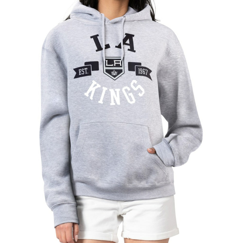 Los Angeles Kings G-III 4Her by Carl Banks Women's City Graphic Fleece Pullover Hoodie - Heather Gray Hoodies