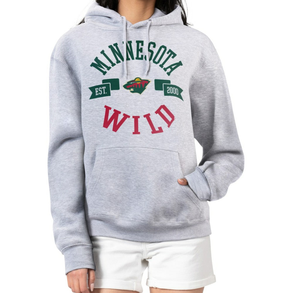 Minnesota Wild G-III 4Her by Carl Banks Women's City Graphic Fleece Pullover Hoodie - Heather Gray Hoodies