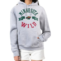 Minnesota Wild G-III 4Her by Carl Banks Women's City Graphic Fleece Pullover Hoodie - Heather Gray Hoodies