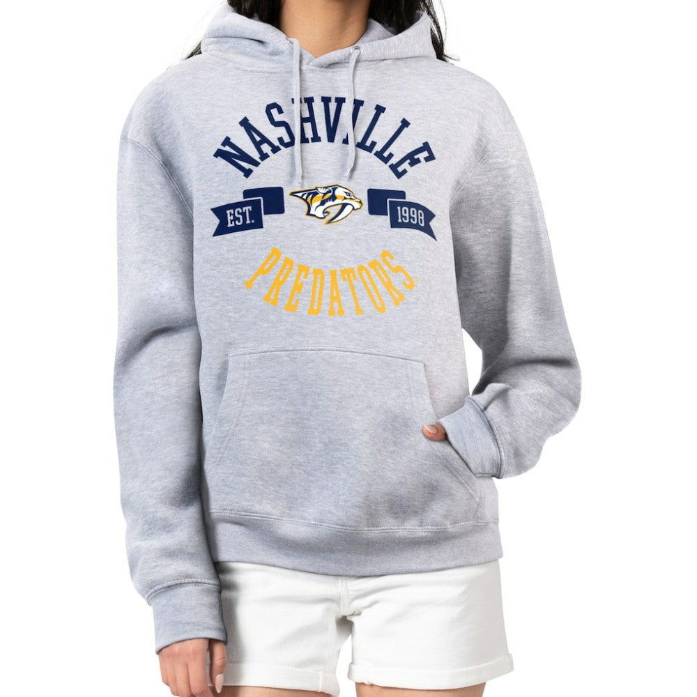 Nashville Predators G-III 4Her by Carl Banks Women's City Graphic Fleece Pullover Hoodie - Heather Gray Hoodies
