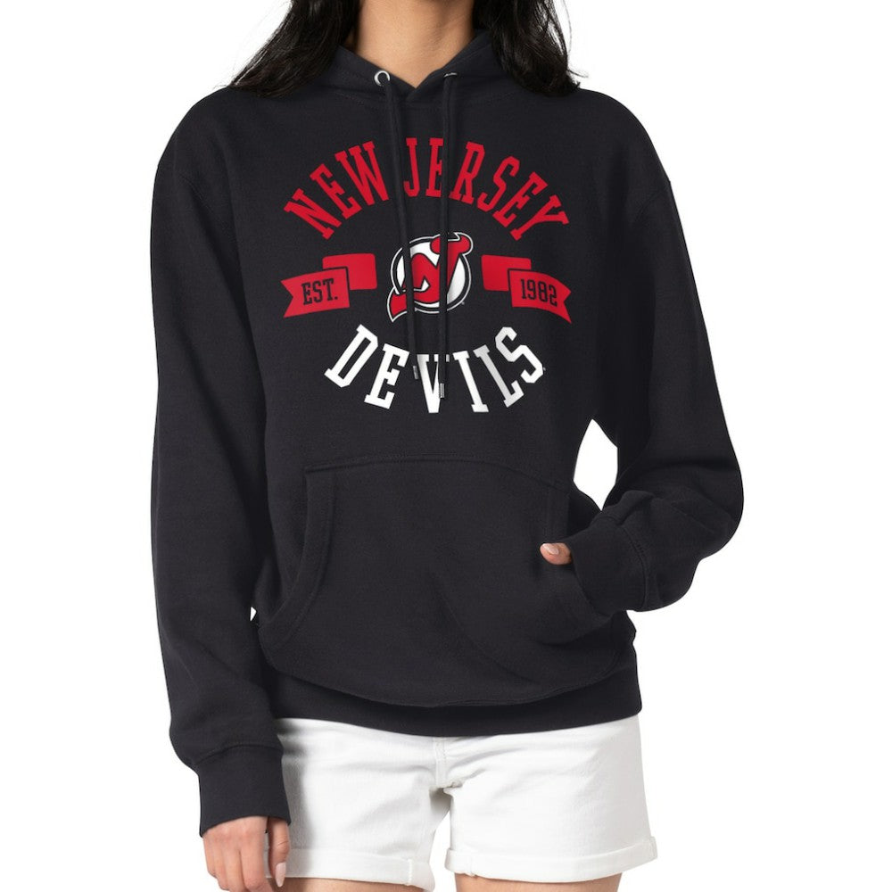 New Jersey Devils G-III 4Her by Carl Banks Women's City Graphic Fleece Pullover Hoodie - Black Jerseys