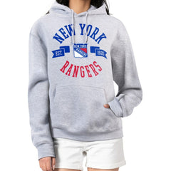 New York Rangers G-III 4Her by Carl Banks Women's City Graphic Fleece Pullover Hoodie - Heather Gray Hoodies
