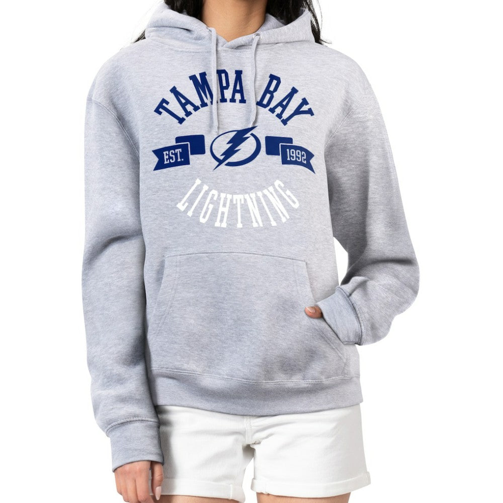 Tampa Bay Lightning G-III 4Her by Carl Banks Women's City Graphic Fleece Pullover Hoodie - Heather Gray Hoodies