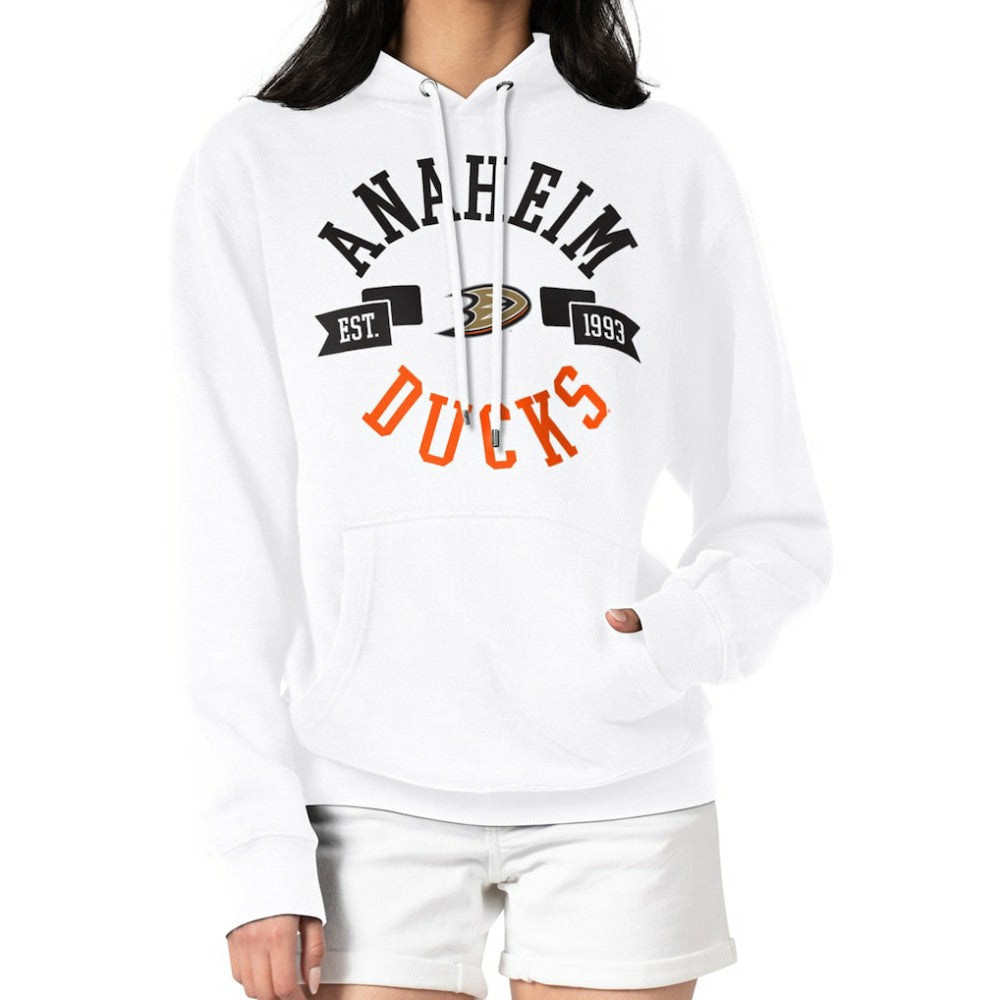 Anaheim Ducks G-III 4Her by Carl Banks Women's City Graphic Fleece Pullover Hoodie - White Hoodies