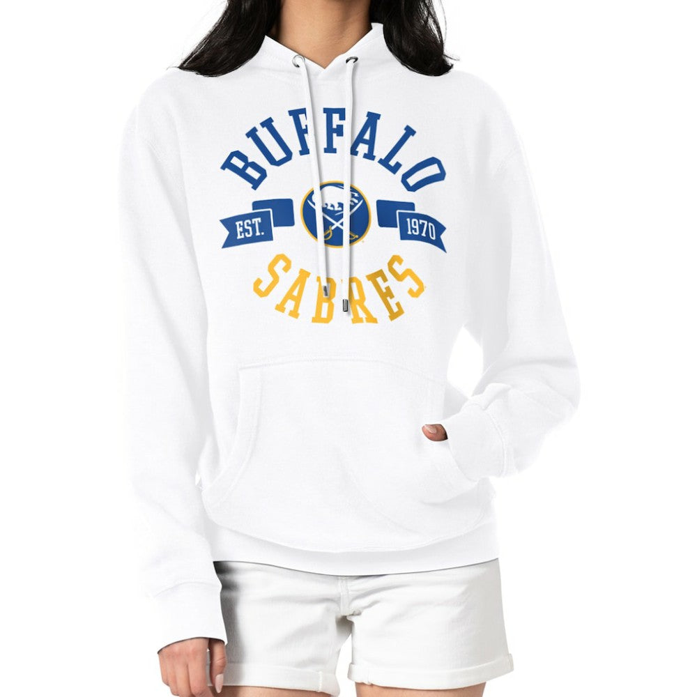 Buffalo Sabres G-III 4Her by Carl Banks Women's City Graphic Fleece Pullover Hoodie - White Hoodies