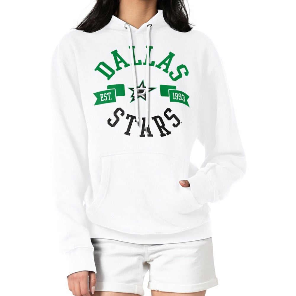 Dallas Stars G-III 4Her by Carl Banks Women's City Graphic Fleece Pullover Hoodie - White Hoodies