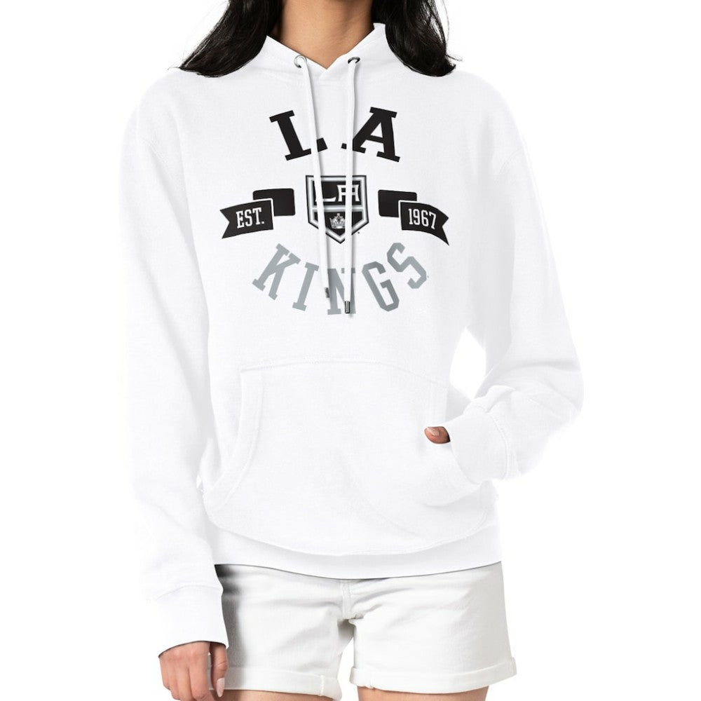 Los Angeles Kings G-III 4Her by Carl Banks Women's City Graphic Fleece Pullover Hoodie - White Hoodies
