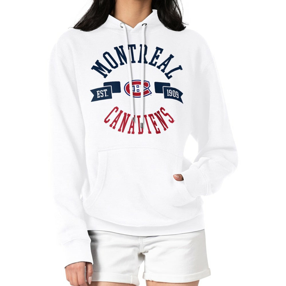 Montreal Canadiens G-III 4Her by Carl Banks Women's City Graphic Fleece Pullover Hoodie - White Hoodies