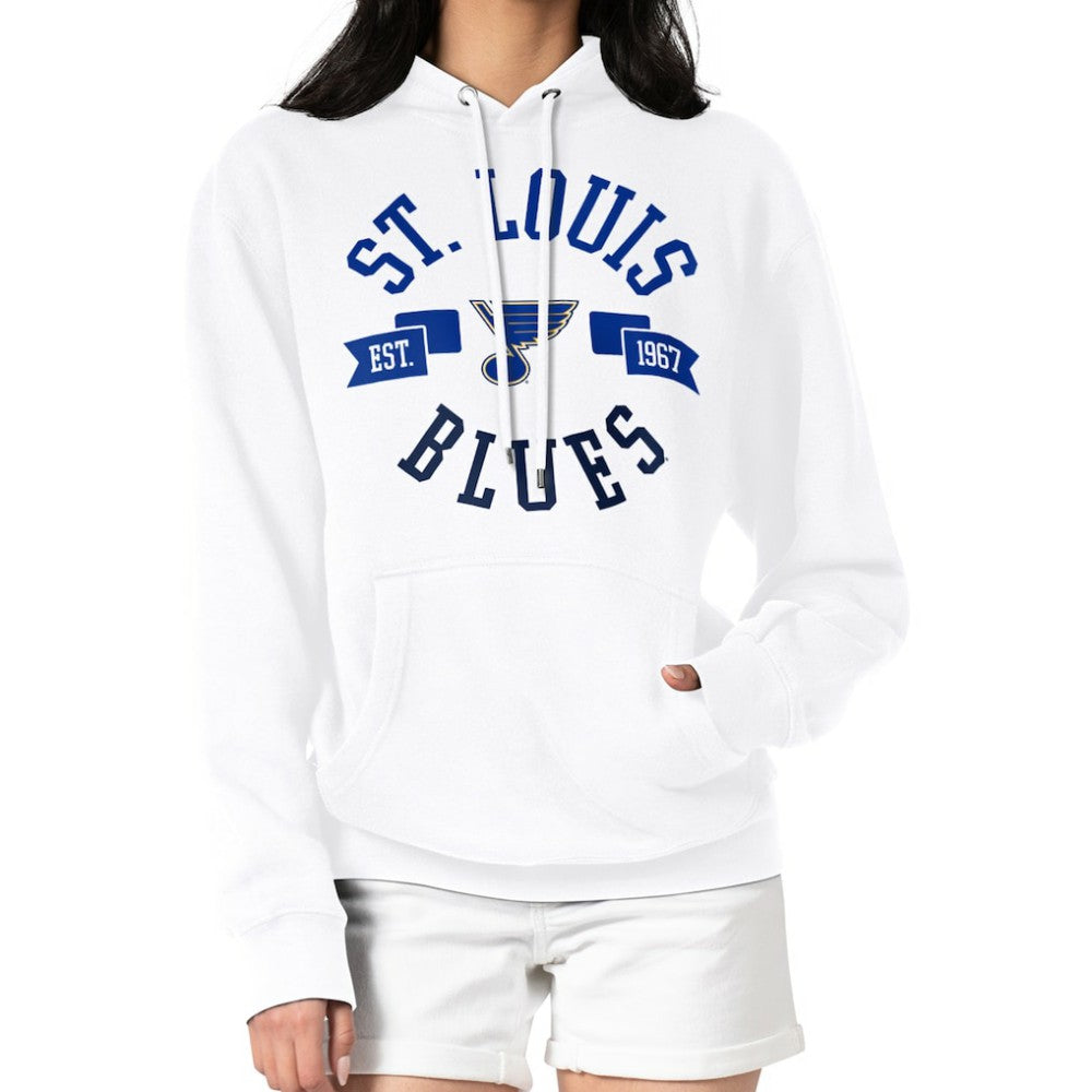 St. Louis Blues G-III 4Her by Carl Banks Women's City Graphic Fleece Pullover Hoodie - White Hoodies