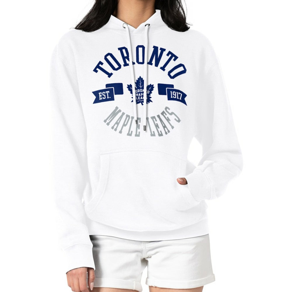 Toronto Maple Leafs G-III 4Her by Carl Banks Women's City Graphic Fleece Pullover Hoodie - White Hoodies