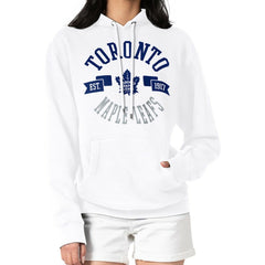 Toronto Maple Leafs G-III 4Her by Carl Banks Women's City Graphic Fleece Pullover Hoodie - White Hoodies