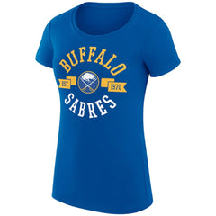 Buffalo Sabres G-III 4Her by Carl Banks Women's Super-Slim Fit Lightweight City Graphic Sport Crewneck T-Shirt - Royal T-shirts