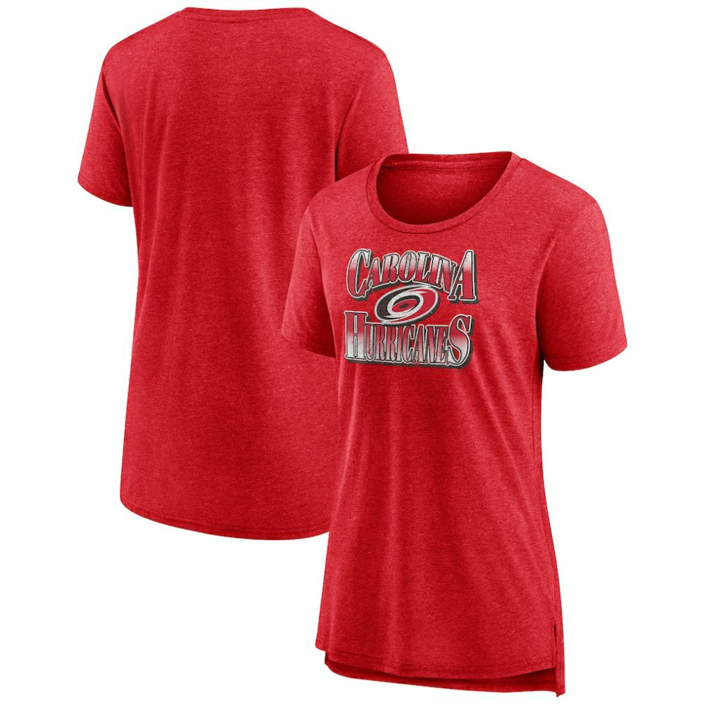 Carolina Hurricanes Women's Crash the Net Tri-Blend T-Shirt - Red T-shirts