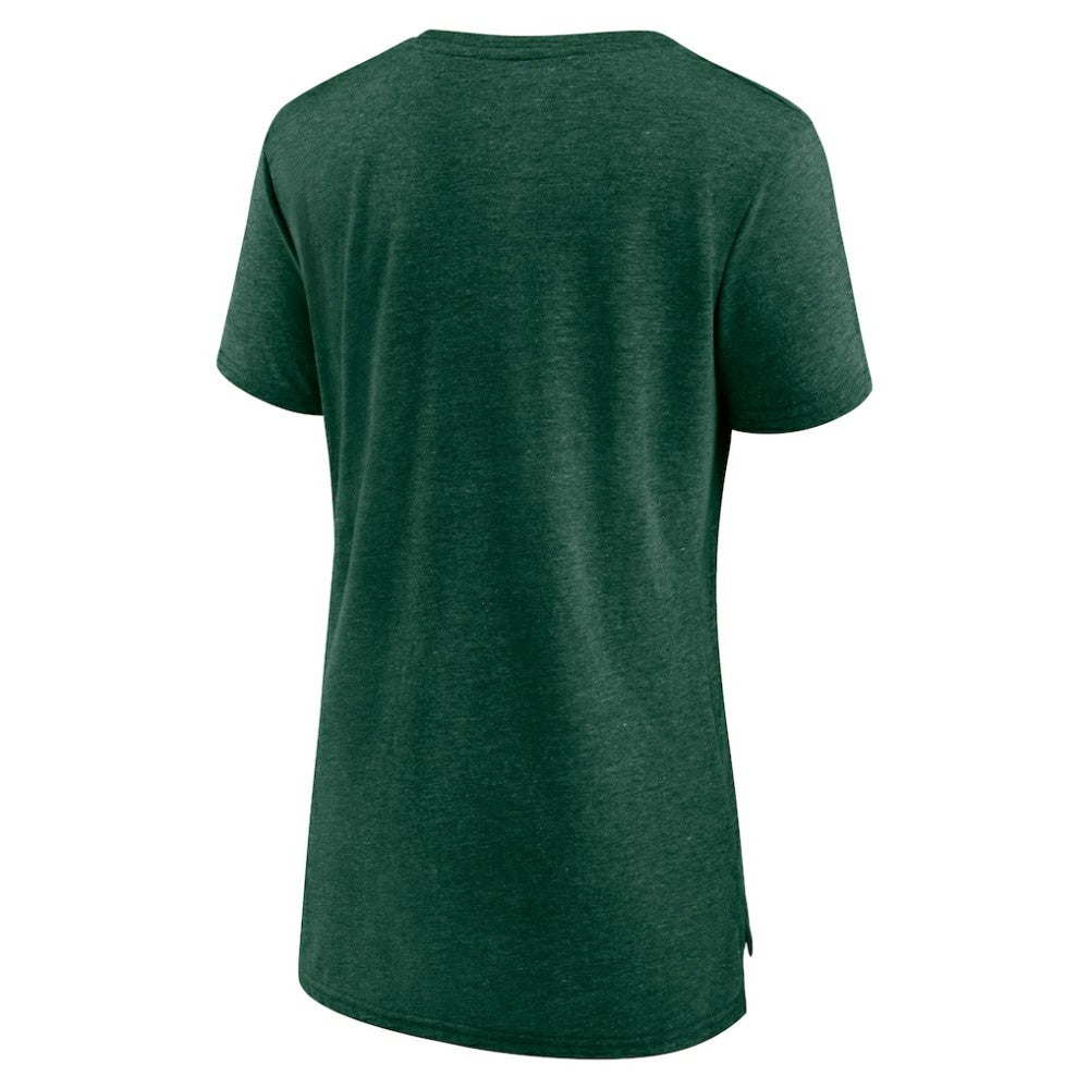 Minnesota Wild Women's Crash the Net Tri-Blend T-Shirt - Green T-shirts