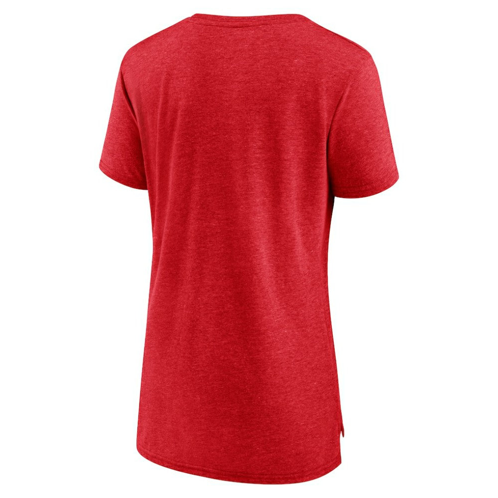 New Jersey Devils Women's Crash the Net Tri-Blend T-Shirt - Red T-shirts