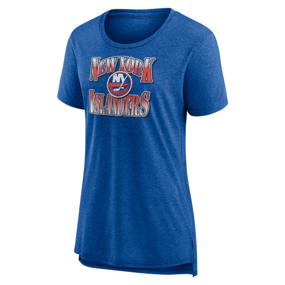 New York Islanders Women's Crash the Net Tri-Blend T-Shirt - Royal T-shirts