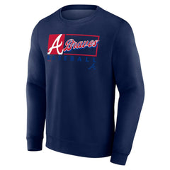 Atlanta Braves Focus Fleece Pullover Sweatshirt Navy