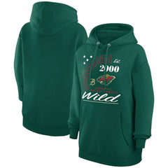 Minnesota Wild Starter Arch City Team Graphic Fleece Pullover Hoodie - Hunter Green Hoodies