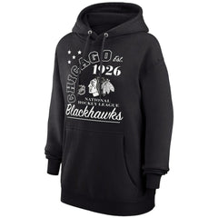 Chicago Blackhawks Starter Arch City Team Graphic Fleece Pullover Hoodie - Black Hoodies