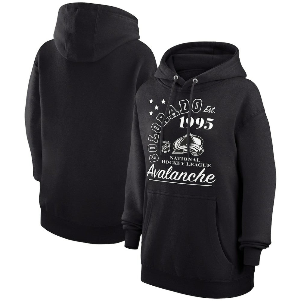 Colorado Avalanche Starter Arch City Team Graphic Fleece Pullover Hoodie - Black Hoodies