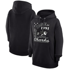 San Jose Sharks Starter Arch City Team Graphic Fleece Pullover Hoodie - Black Hoodies